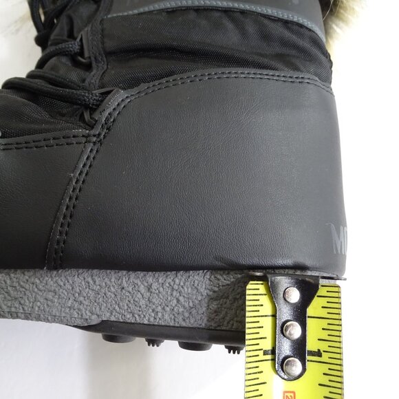 Moon Boot Waterproof Winter Ski Snow Boots With Faux Fur Trim Women Size 7 - Picture 12 of 14